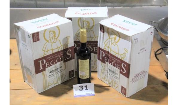 18 flessen rode wijn PEGOES 2018